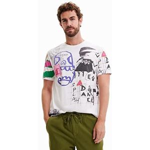 Desigual T-shirt voor heren, afwerkingsmateriaal, S, Materiaal afwerking.