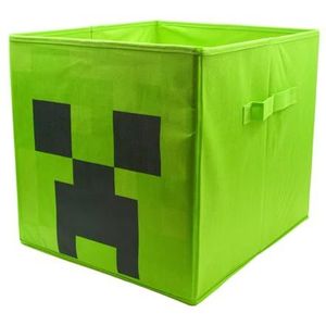 HOX Minecraft Creeper opvouwbare opbergdoos van stof met handgrepen voor kinderen