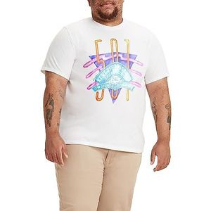 Levi's Big & Tall Graphic Tee T-shirt voor heren (1 stuk), 501 Logo White+