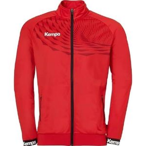 Kempa Wave 26 Poly Jacket Sportjack voor heren en jongens voetbaltrainingsjack - elastisch trainingsshirt met ritszakken, X
