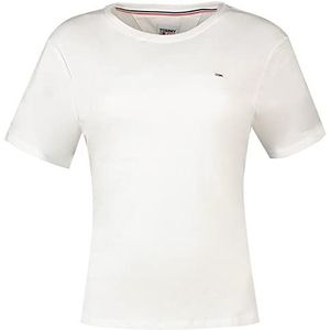 Tommy Hilfiger Tjw T-shirt van zacht jersey S/S, gebreide tops voor dames, Wit