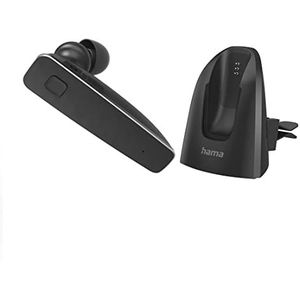 Hama MyVoice2100 Bluetooth 5.0 hoofdtelefoon, 80 uur batterij, draadloos voor 2 apparaten, S/L oorhaak, ideaal voor brildragers, S/M/L in-ear oorkussens, kabel