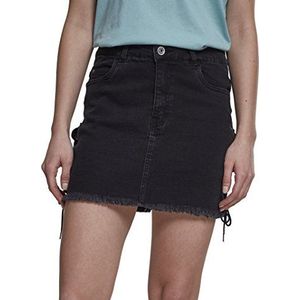 Urban Classics Dames Denim Lace Up Rock, Zwart (Black Washed 00709), 3 UK Dames, zwart.