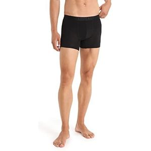 Icebreaker Anatomica Cool-Lite boxershorts voor heren, ondergoed van merinowol voor wandelen, sneeuwsport, avontuur en training, zwart.