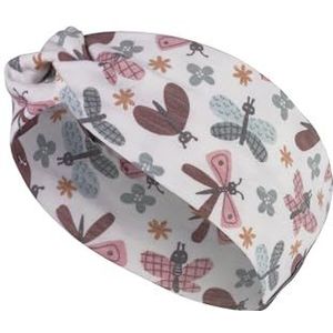 Sterntaler Zomerhoofdband voor kinderen van zacht jersey dat zich aan het hoofd aanpast zonder te drukken, hoofdband voor meisjes met vlinderprint, ecru, 51, ecru, 1 stuk (1 stuk), ECRU