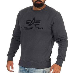 ALPHA INDUSTRIES Basic Sweater T-shirt voor heren, grijs/zwart