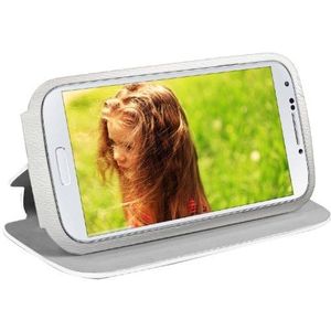 sbs Beschermhoes voor Samsung Galaxy S4 I9500, leer, met standfunctie, wit