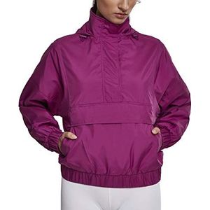 Urban Classics Ladies Panel Trui Over Jacket Damesjas, Viola 01725), Maat 4XL, violet (Viola 01725)