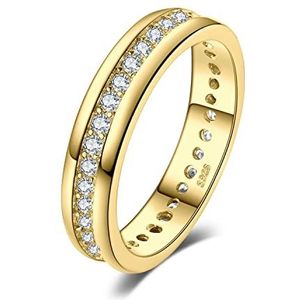 JewelryPalace Verlovingsring voor dames, trouwring, kanalen, zirkonia, in ringen 925 zilver, geelgoud, roségoud, bruiloft, belofte, band, eeuwigheid, kanaal, sets, cadeau, verjaardag, damessieraden,