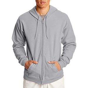 Hanes Sweatshirt met capuchon, staal, licht, XL, Licht staal