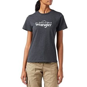 All Terrain Gear by Wrangler T-shirt met logo, dames, caviar, XXL, oversized, Kaviaar