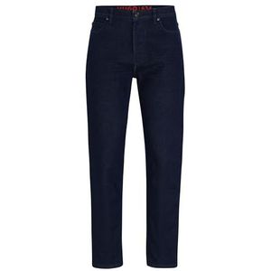HUGO Heren 634 Tapered Fit Jeans Donkerblauw van Stretch Denim Comfortabel, Blauw