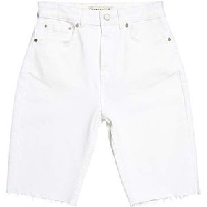 Superdry Kari lange shorts voor dames, wit (denim Optic White M6N)