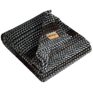 Wrangler - Deken, zacht en pluizig fleece beddengoed, westerse decoratie voor bed of bank, Oeko-Tex gecertificeerd (Nash Stripe Brown, 127 x 152,4 cm)
