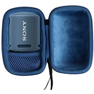 Khanka Draagbare harde hoes voor Sony SRS-XB12 draadloze luidspreker, compact, draagbaar, waterdicht., Blauw Xb13, Achterkant