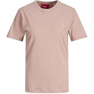 Jack & Jones Jxcatherine SS Slim Time Tee Noos Dames-T-shirt, Woodrose/Detail: Moonbeam Emb, M, Woodrose/Detail: Moonbeam Emb