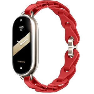 XIHAMA Bandje compatibel met Xiaomi Smart Mi Band 8, siliconen band met ringgesp, reservearmband voor Mi Band 8 smartwatch voor dames