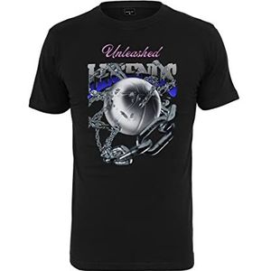 Mister Tee Unleashed Legends T-shirt voor heren, zwart, maat M, SCHWARZ