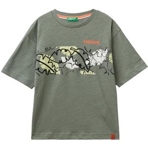 United Colors of Benetton T-shirt 3luqc10ix T-shirt voor jongens (1 stuk), Groen