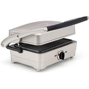 Cuisinart 3-in-1 Compacte Grill, Wafel- en Omeletmaker Contactgrill GRSM3E - Wafelijzer - 3 anti-aanbak platen - 210˚C - Zilver