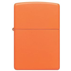 ZIPPO Zippo vlammenmodel - oranje mat - lasergravure - winddicht, navulbare aansteker in hoogwaardige geschenkdoos