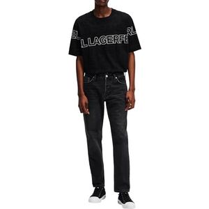 KARL LAGERFELD JEANS Karl Lagerfeld Jeans Tapered Denim Heren Jeans, Donkergrijze denim gewassen, Taille 33 / lengte 32