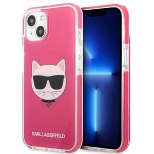 KARL LAGERFELD KLHCP13STPECPI harde hoes voor iPhone 13 Mini 5,4 inch fuchsia cho-patroon