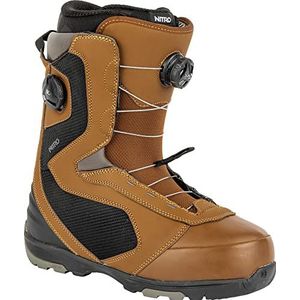 Nitro Club Boa Dual '23 All Mountain Freeride Freestyle snelsluitsysteem voor heren, snowboardboot lak bruin, MP 26,0 // EU 40 // US 8