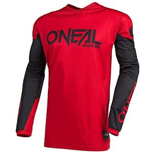 O'NEAL Enduro MX Motorcrossshirt, ademend materiaal, gevoerde elleboogbescherming, pasvorm voor maximale bewegingsvrijheid, Element Jersey Threat, volwassenen, rood, zwart, M