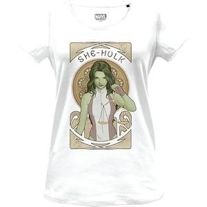 Marvel Womarcots023 T-shirt voor dames, 1 stuk, Wit