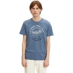 TOM TAILOR T-shirt voor heren met print, 15095 - droog bruin