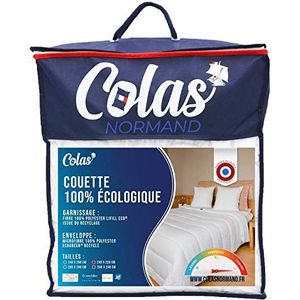 COLAS NORMAND - Milieuvriendelijk dekbed – warm – 240 x 220 cm – overtrek en vulling van gerecyclede flessen – zacht en comfortabel – zorgvuldig afgewerkt – wasbaar – geproduceerd in Frankrijk