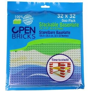 OPEN BRICKS OB-P32SB2 constructieplaten, zandblauw, groen