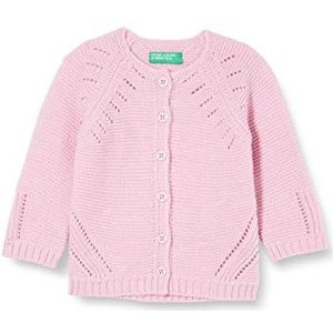 United Colors of Benetton Maglia Coreana M/L gebreid vest voor meisjes, Sweet Lilac 04a, 82, Sweet Lilac 04a