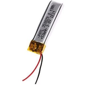 YUNIQUE Frankrijk, 1 stuks, oplaadbaar, lipo-batterij 350829 (3,8 V, 50 mAh Lipo) voor bluetooth-hoofdtelefoon, smartwatch, kooppunt, medische instrumenten en andere draagbare apparaten.