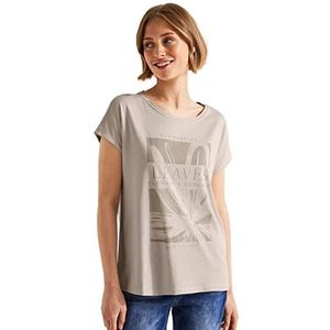 Street One A320185 Dames zomer bedrukt T-shirt, Glad stenen zand