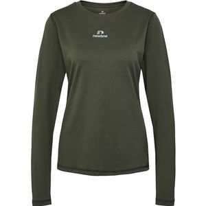 newline NwlBEAT Poly LS Tee T-shirt voor dames, Beluga, 2XL