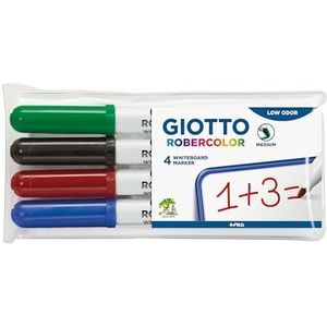 GIOTTO Robercolor - Verpakking met 4 bijpassende whiteboard-markers - medium ronde punt