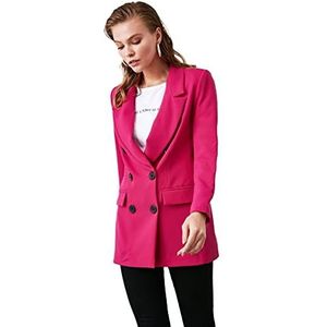 Trendyol Blazerjack, oversized met knoop, fuchsia trendyol blazer, oversized met knoop fuchsia, dames, Fuchsia