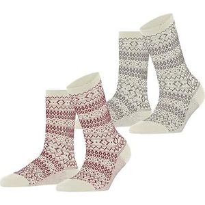 ESPRIT Sami Pattern W So Set van 2 paar katoenen sokken voor dames sokken (2 stuks), Veelkleurig (Assortiment 0050)