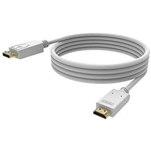 Vision TC 1MDPHDMI4K DisplayPort HDMI 2.0 kabel en stekker, wit