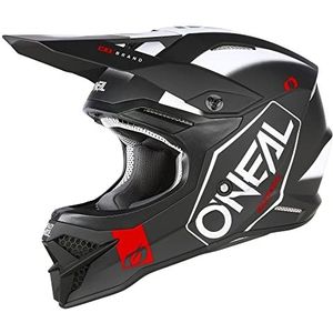 O'NEAL MX Enduro, motorcrosshelm, veiligheidsnorm ECE 22.06, ventilatieopeningen voor optimale koeling, 3SRS HEXX V.23 helm, volwassenen, zwart/wit, maat L (59/60 cm)