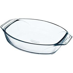 Pyrex IRRESISTIBLE Ovale Braadslede 39x27 Cm 4L - Diepe zijkanten, grote handgrepen, magnetronbestendig