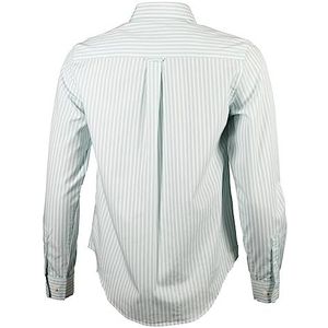 GANT Reg Poplin Gestreept Shirt Damesblouse, Dusty Turquoise.