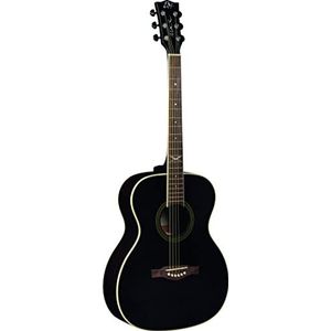 Eko Guitars NXT A100 SEE THrouGH BLACK, akoestische gitaar top in Abette, strepen en bodem van mahonie, toetsenbord van Zuid-Amerikaanse roupe, kleur zwart (06217336)