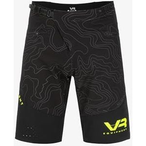 VR46 Performance Shorts Mtb ""Topography"" Uniseks broek, zwart.