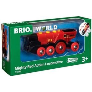 BRIO World 33592 Rote Lola elektrische Lok - Lokomotief met licht en geluid - klein kinderspeelgoed aanbevolen vanaf 3 jaar