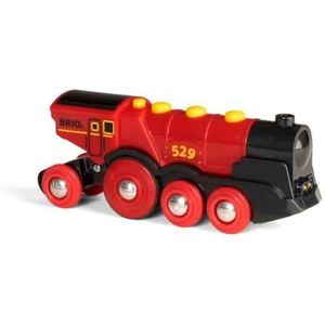 BRIO World 33592 Rote Lola elektrische Lok - Lokomotief met licht en geluid - kinderspeelgoed aanbevolen vanaf 3 jaar