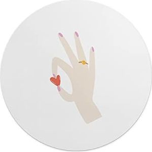 Questo Casa, Ronde muismat met antislip onderkant voor kantoor en thuis, diameter 22 cm