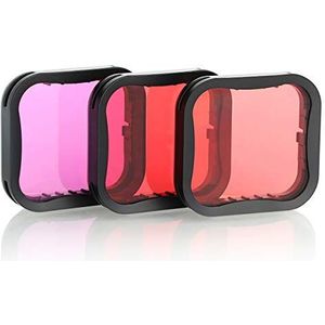 SOONSUN Duikfilter voor GoPro Hero 5 6 7 zwart Super Suit duikbehuizing - rood, lichtrood en magenta - verbetert de kleur voor verschillende videoomstandigheden en onderwaterfotografie